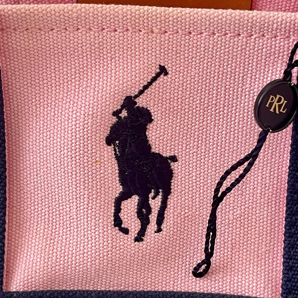Ralph Lauren Mini Totem Pink and Navy Kids Bag 100%Cotton